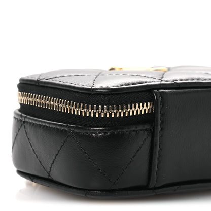 Chanel Lambskin Quilted Mini Lacquered Chain Clutch Black 9 of 10