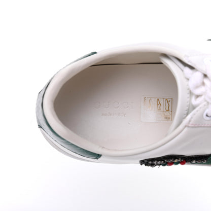 Gucci Calfskin Web Studded Womens Arrow Ace Sneakers 40 White 7 of 14