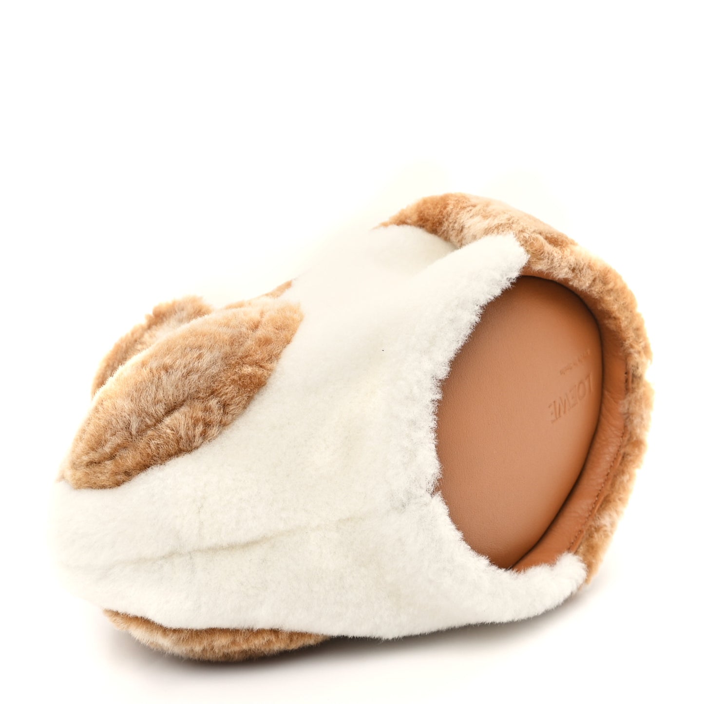 X SUNA FUJITA Shearling Hamster Crossbody Bag Natural