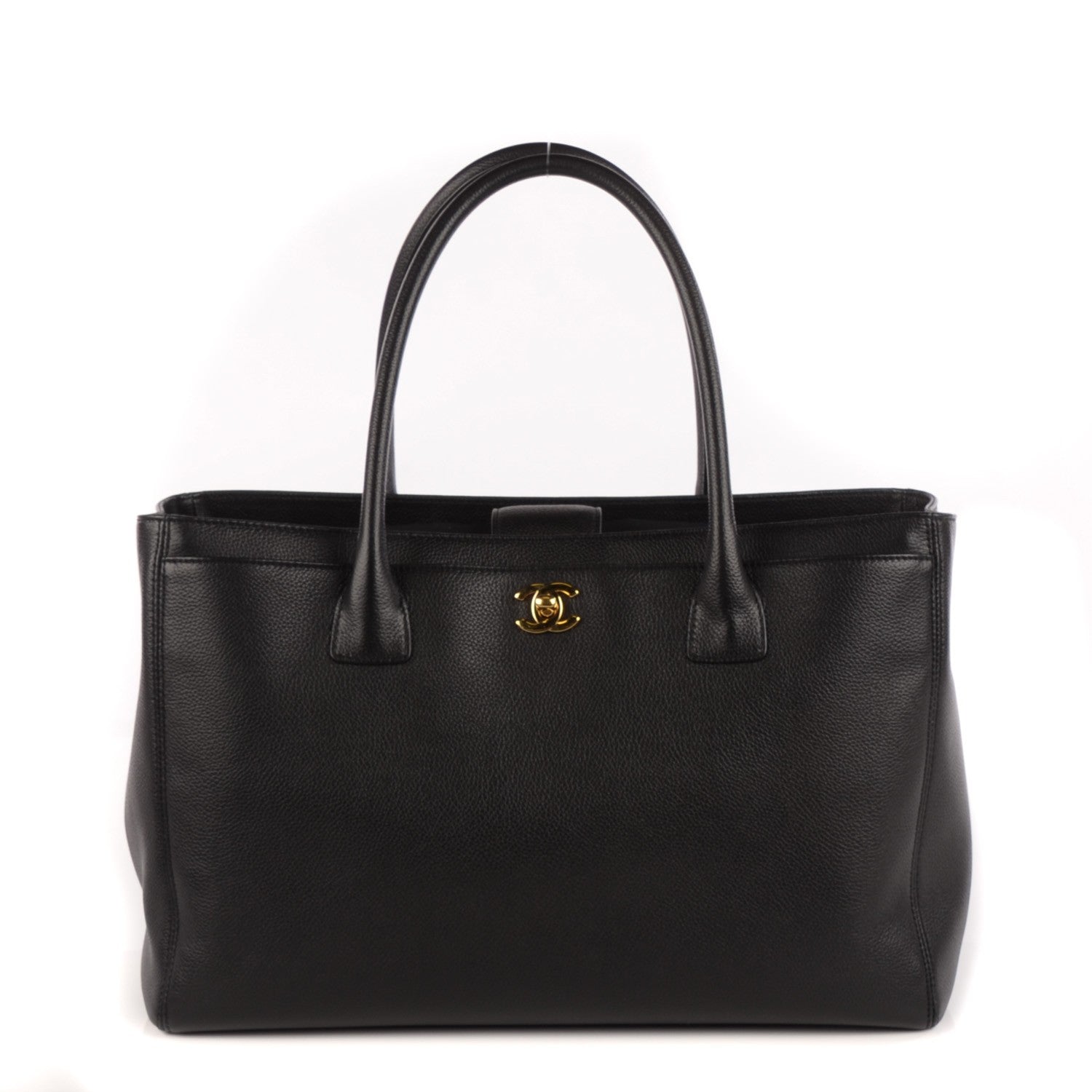 Chanel Calfskin Cerf Executive Shopper Tote Black 1 of 7