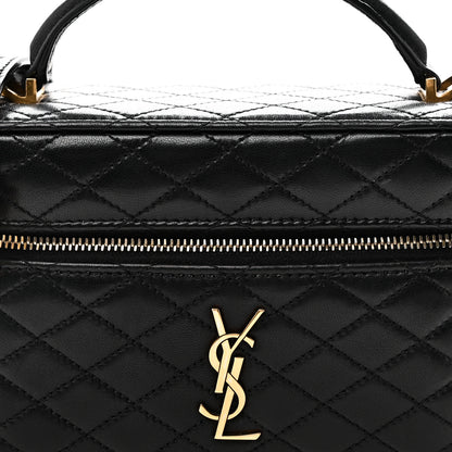 Saint Laurent Lambskin Quilted Mini Gaby Vanity Case Black 8 of 11