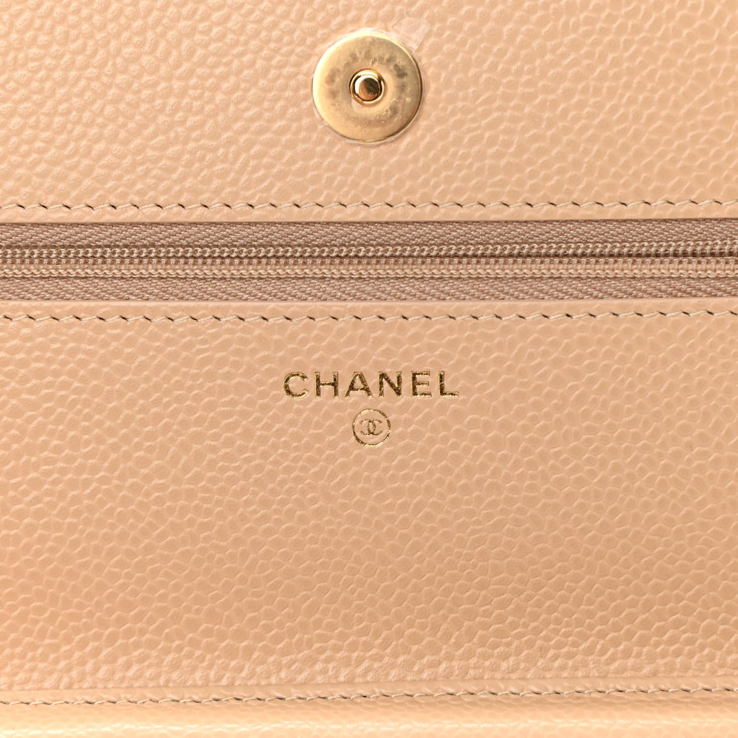 Chanel Caviar Quilted Wallet On Chain WOC Beige 6 of 14