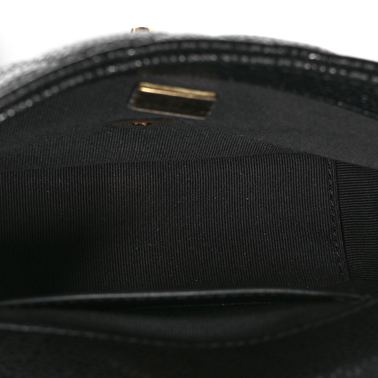 Grained Lambskin Quilted Mini Flap Black