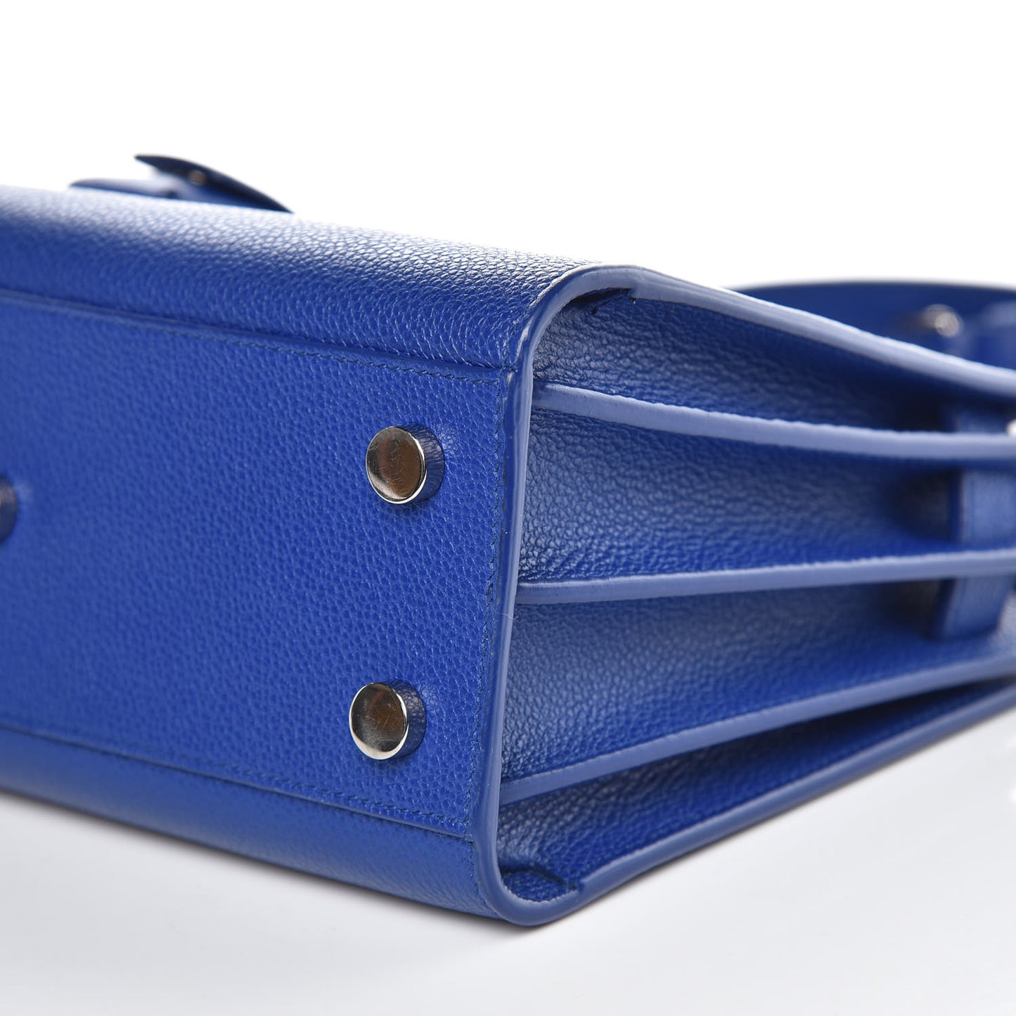 Grained Calfskin Nano Sac De Jour Cobalt Blue