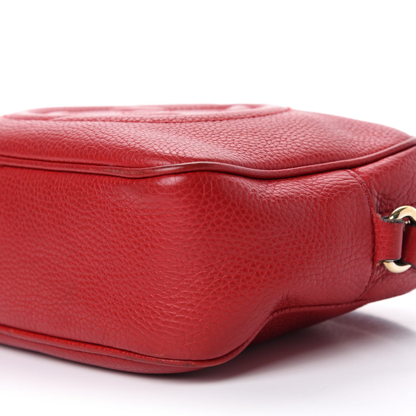 Pebbled Calfskin Small Soho Disco Bag Tabasco Red