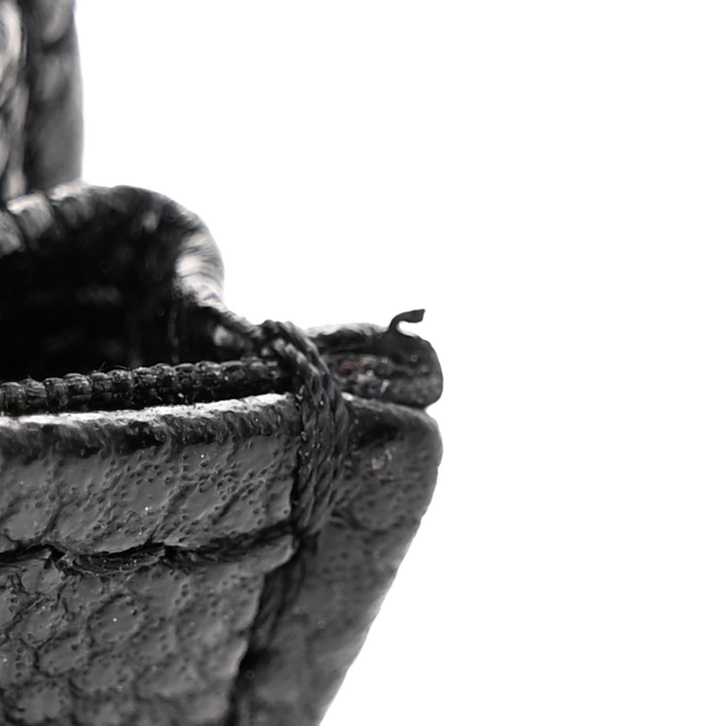 Caviar Quilted Boy Flap Card Holder Black