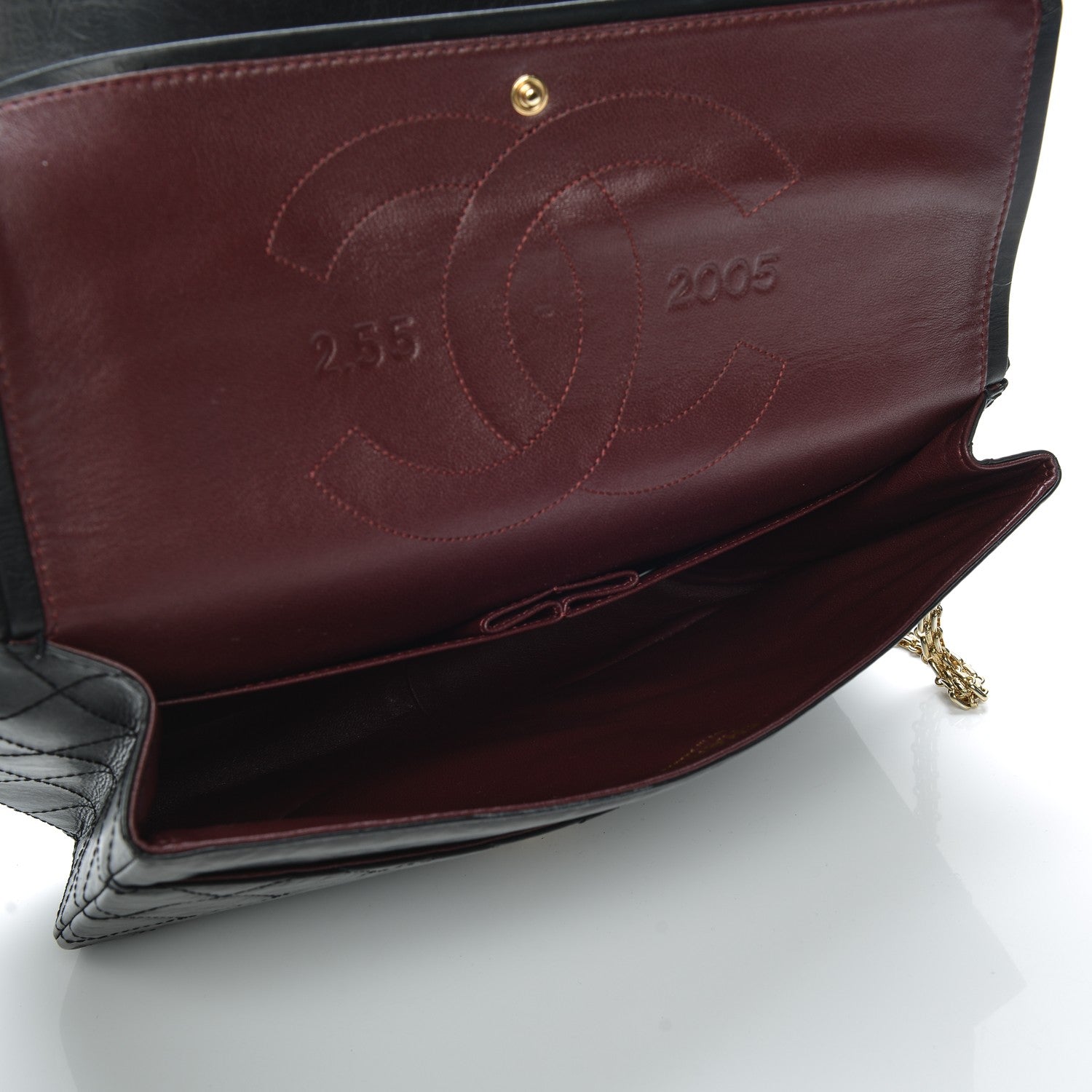 Chanel Aged Calfskin Quilted 50th Anniversary 2.55 Reissue 227 Flap Black 5 of 8