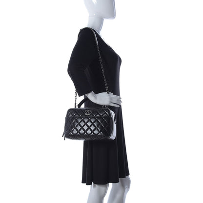 Chanel Lambskin Quilted Medium Trendy CC Bowling Bag Black 2 of 10