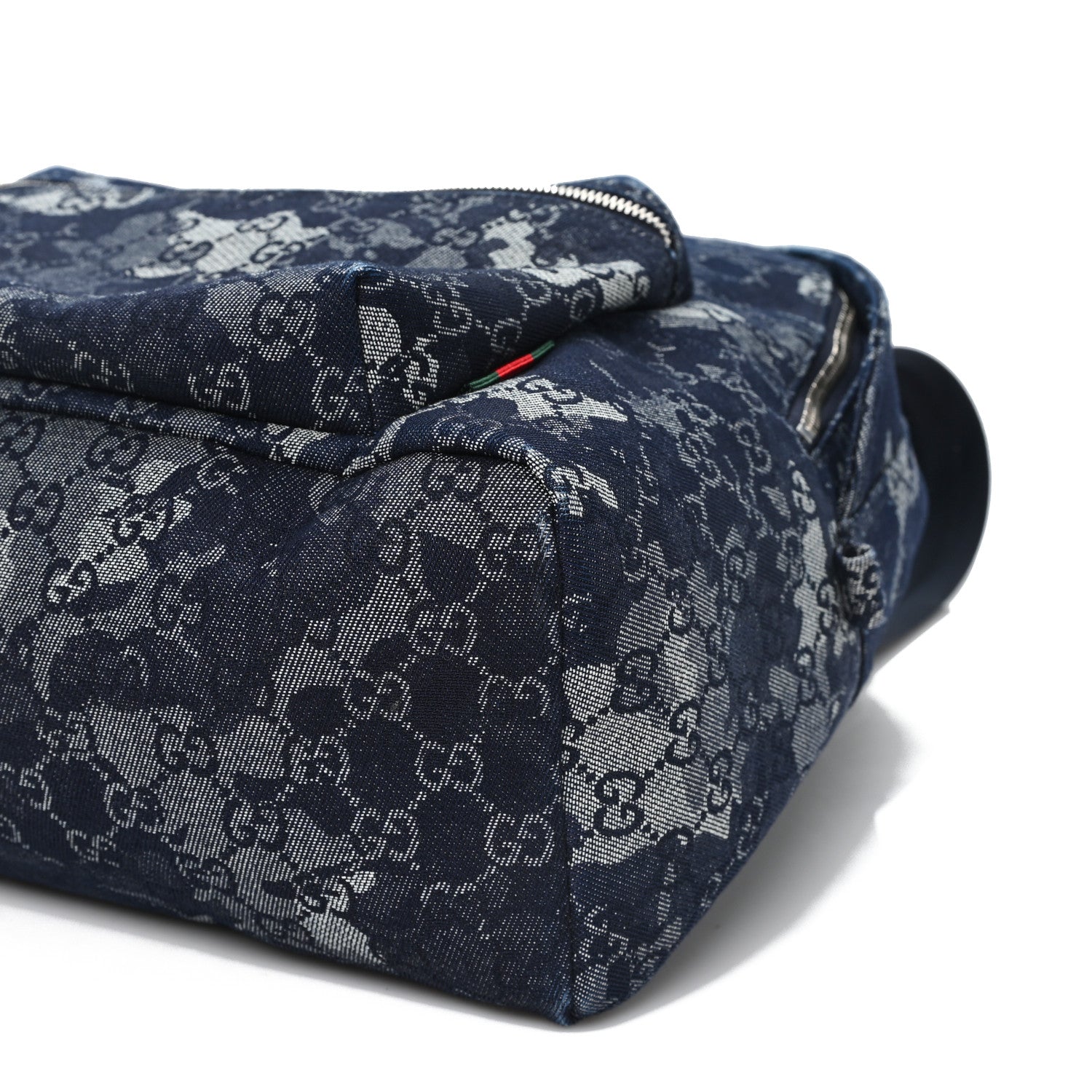 Gucci Denim Monogram Camouflage Large Backpack Blue 10 of 10