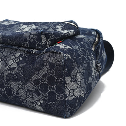 Gucci Denim Monogram Camouflage Large Backpack Blue 10 of 10