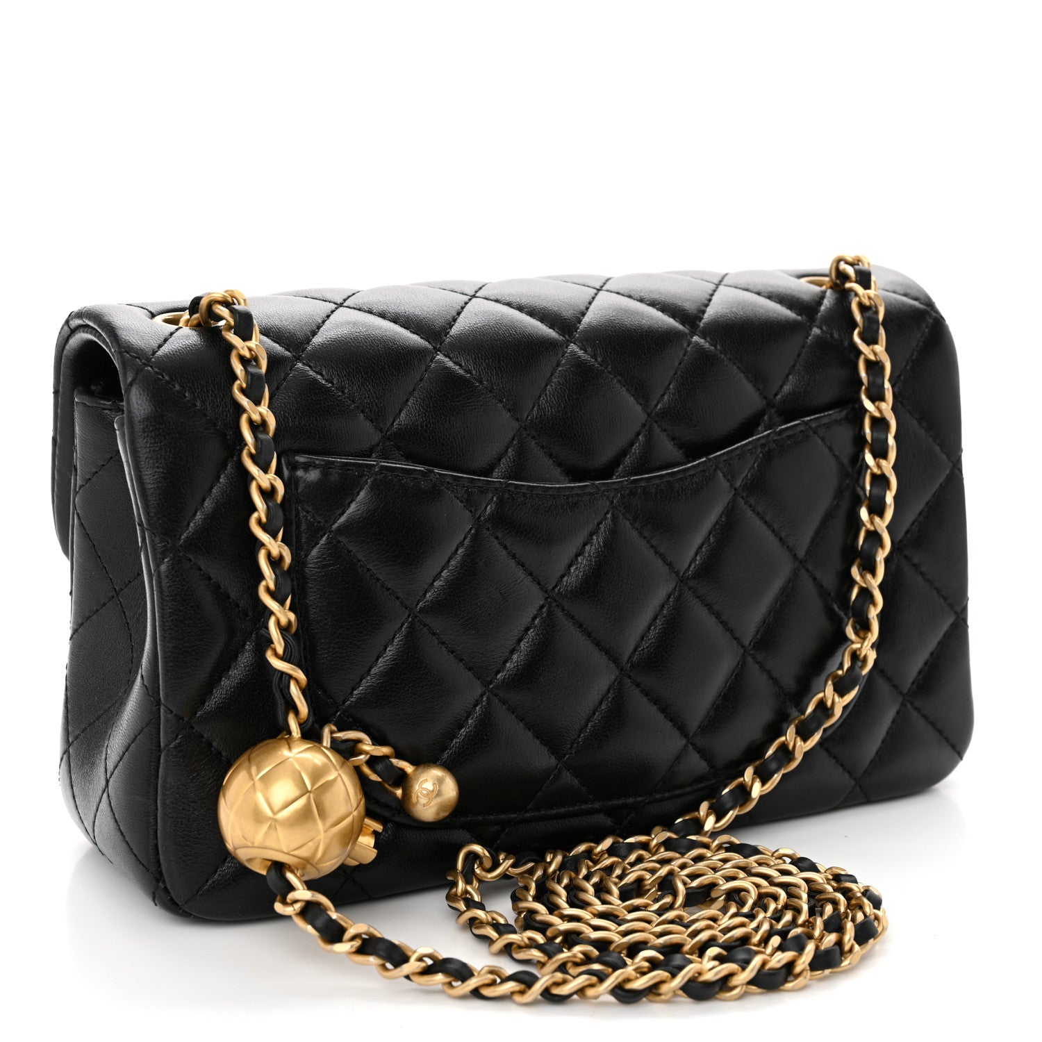 Chanel Lambskin Quilted Mini Rectangular Pearl Crush Flap Black 3 of 11