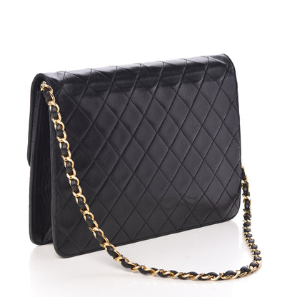 Chanel Lambskin Quilted Medium Single Flap Black 3 of 10