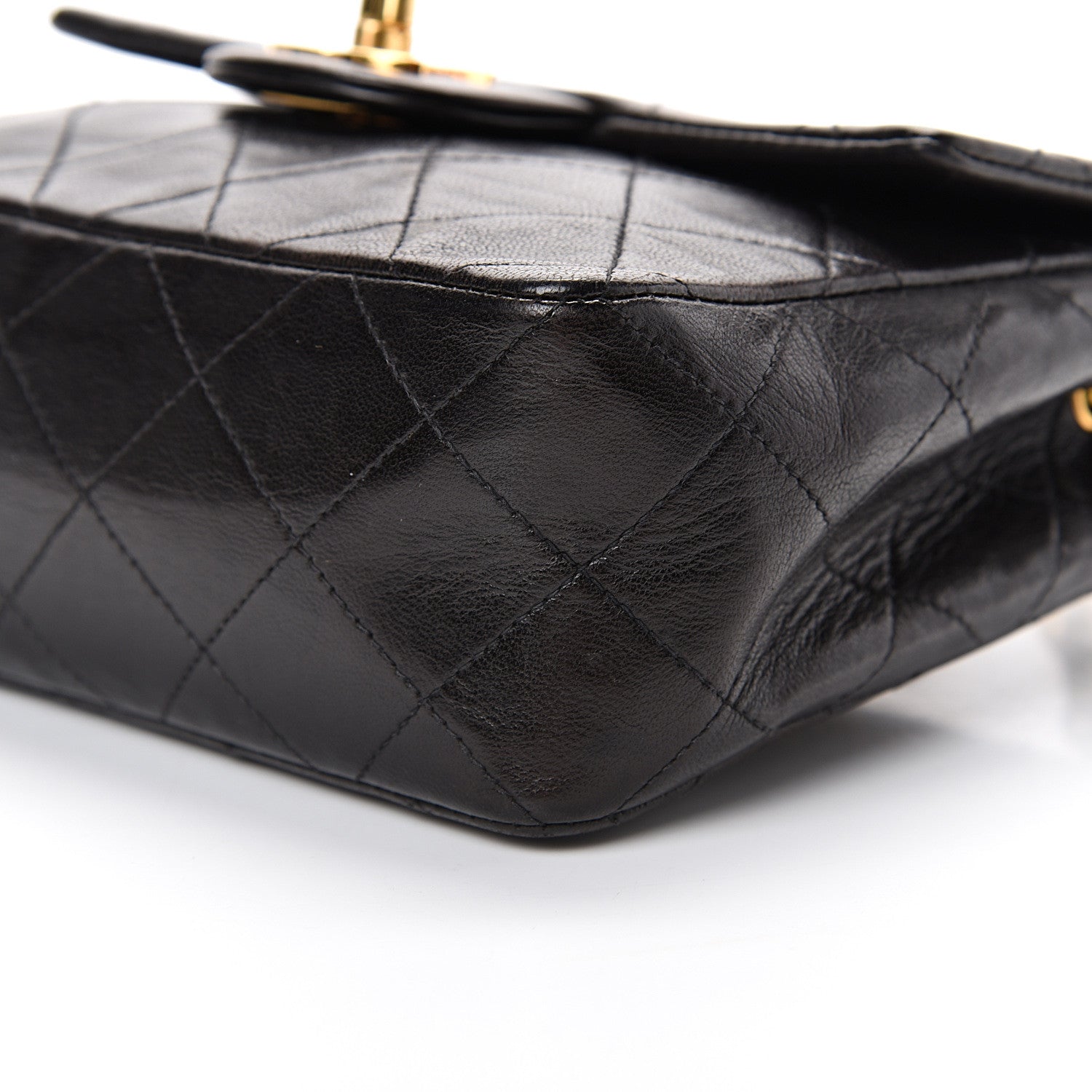 Chanel Lambskin Quilted Mini Square Flap Black 10 of 13