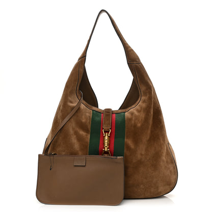 Gucci Suede Cudu Web Large Jackie Hobo Marron Glace 1 of 24