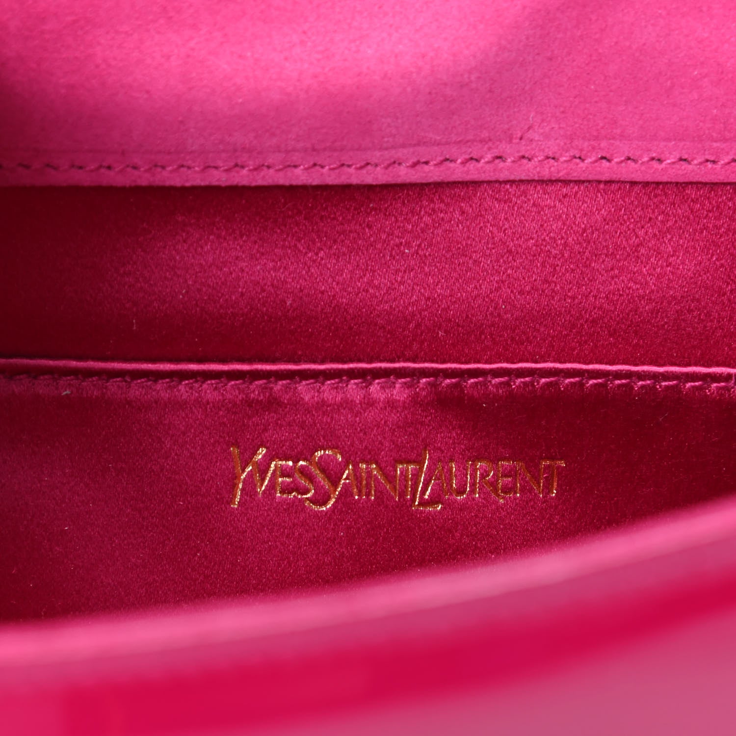 Saint Laurent Patent Monogram Large Belle De Jour Clutch Fuchsia 6 of 7