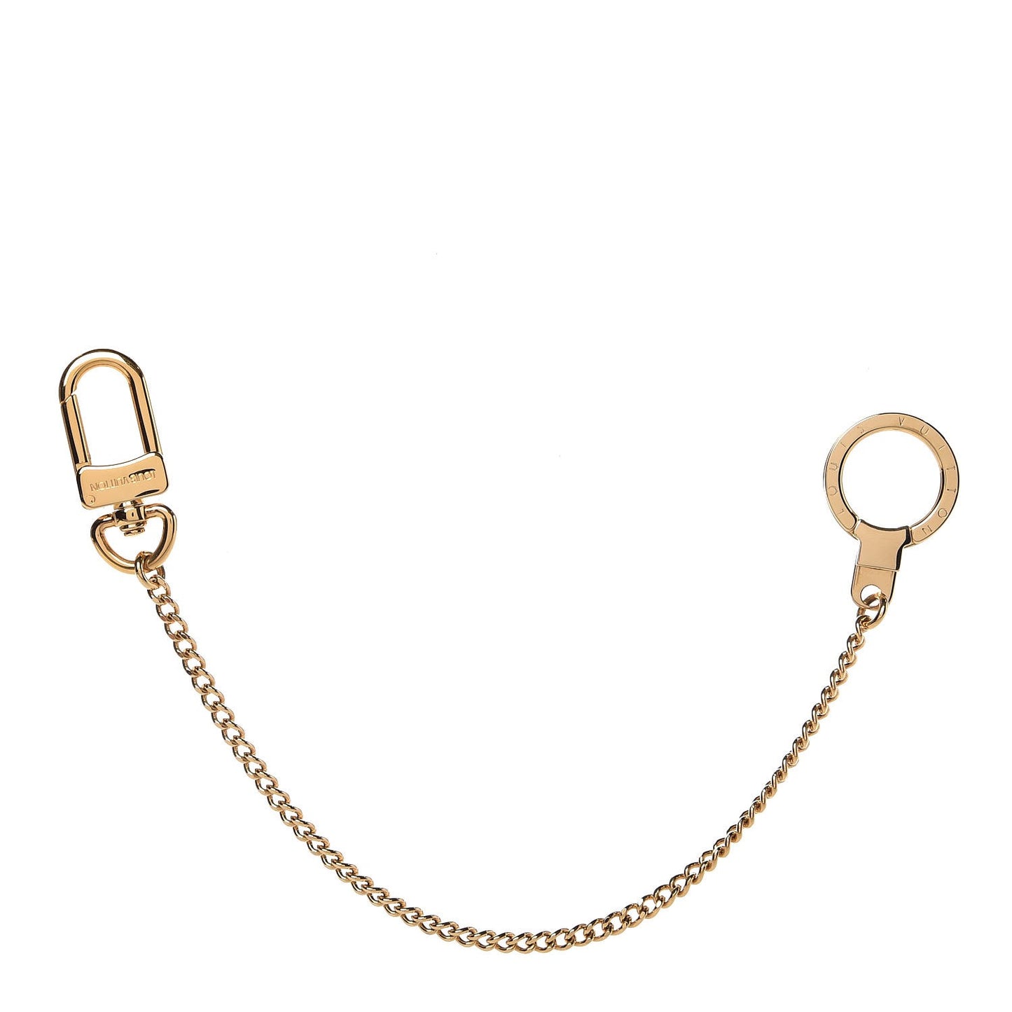Metal Pochette Extender Key Ring Chain Gold