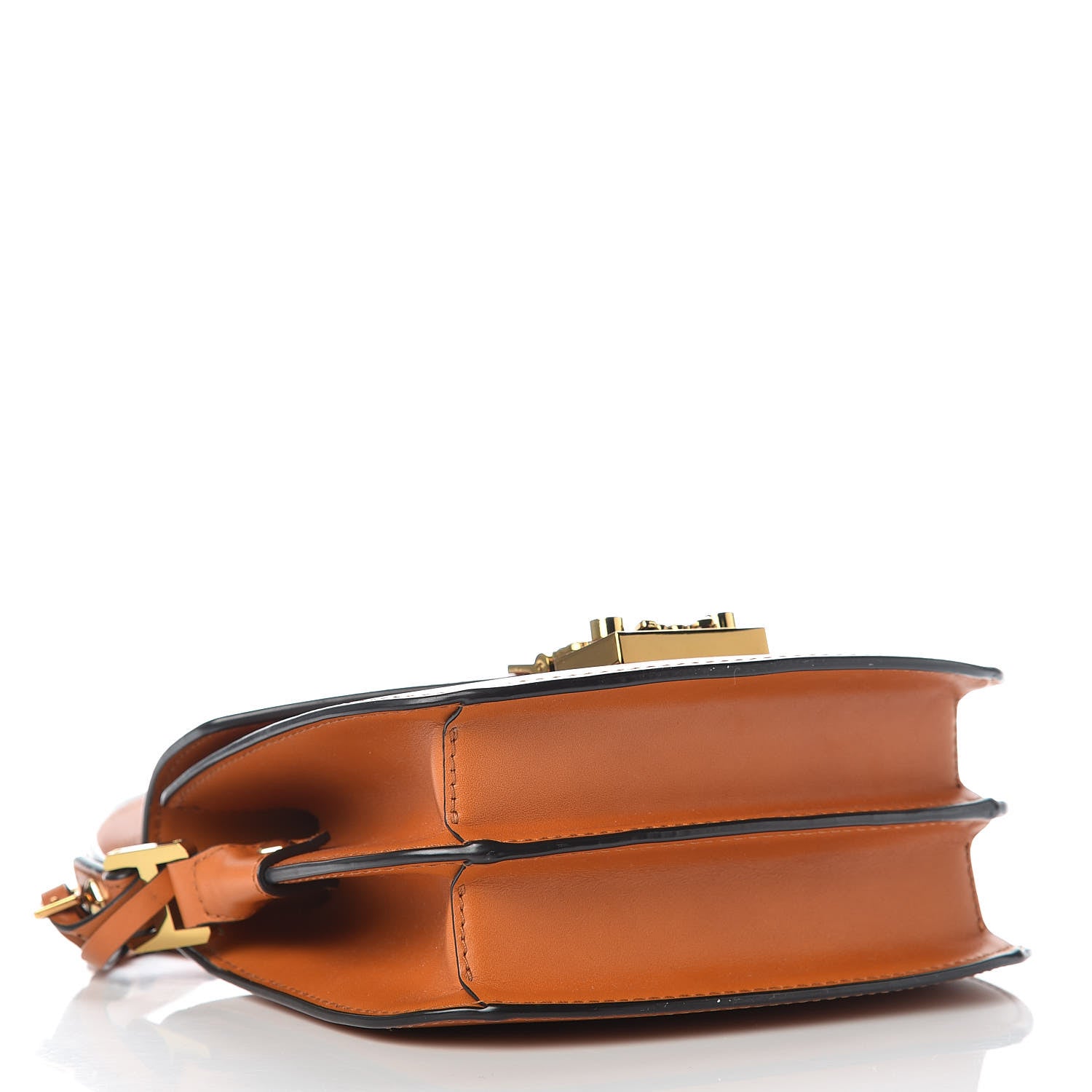 MCM Calfskin Mini Patricia Crossbody Bag Cognac 4 of 9