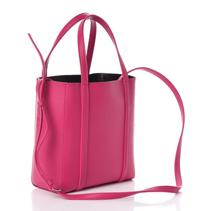 Balenciaga Calfskin XXS Everyday Tote Rose Magenta Black 3 of 9
