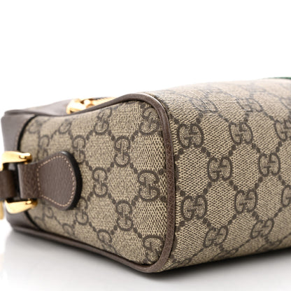 Gucci GG Supreme Monogram Web Small Ophidia Shoulder Bag Brown 10 of 14