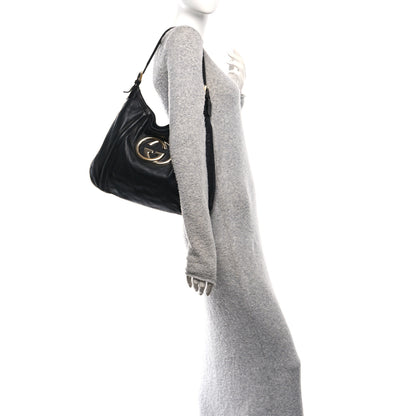 Gucci Calfskin Medium Britt Hobo Black 2 of 10