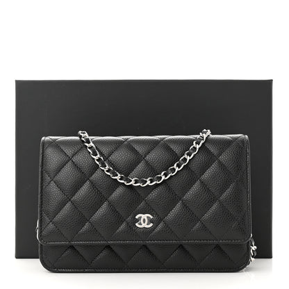 Chanel Caviar Quilted Wallet on Chain WOC Black 12 of 12