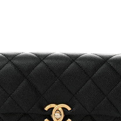 Chanel Shiny Caviar Quilted Chain Melody Waist Belt Bag Black 8 of 12