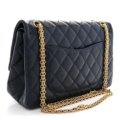 Chanel Caviar Quilted 2.55 Reissue 226 Flap Navy Blue 3 of 13