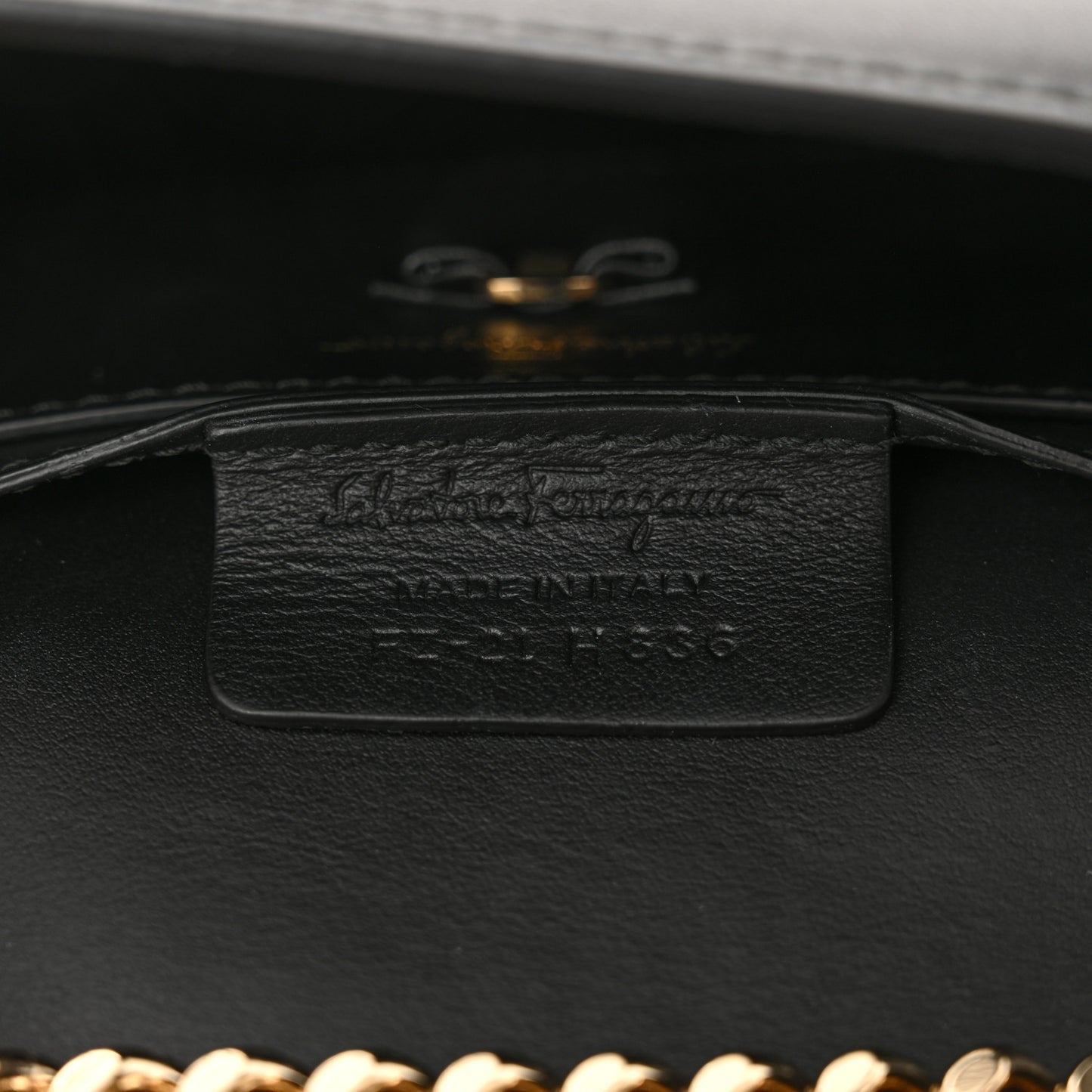Calfskin Chain Mini Vara Bow Crossbody Bag Black