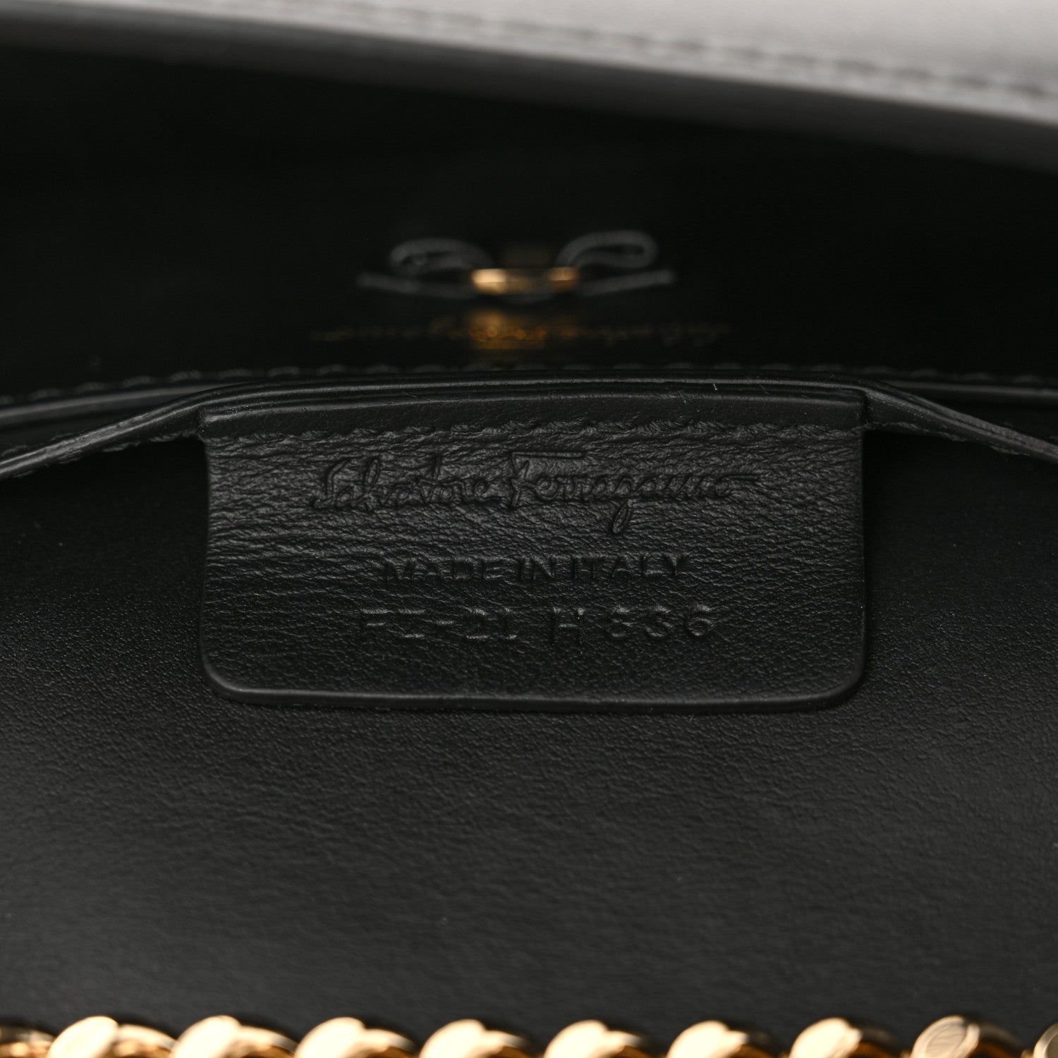 Salvatore Ferragamo Calfskin Chain Mini Vara Bow Crossbody Bag Black 6 of 12