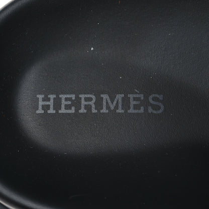 Hermes Calfskin Womens Chypre Sandals 38 Black 8 of 9