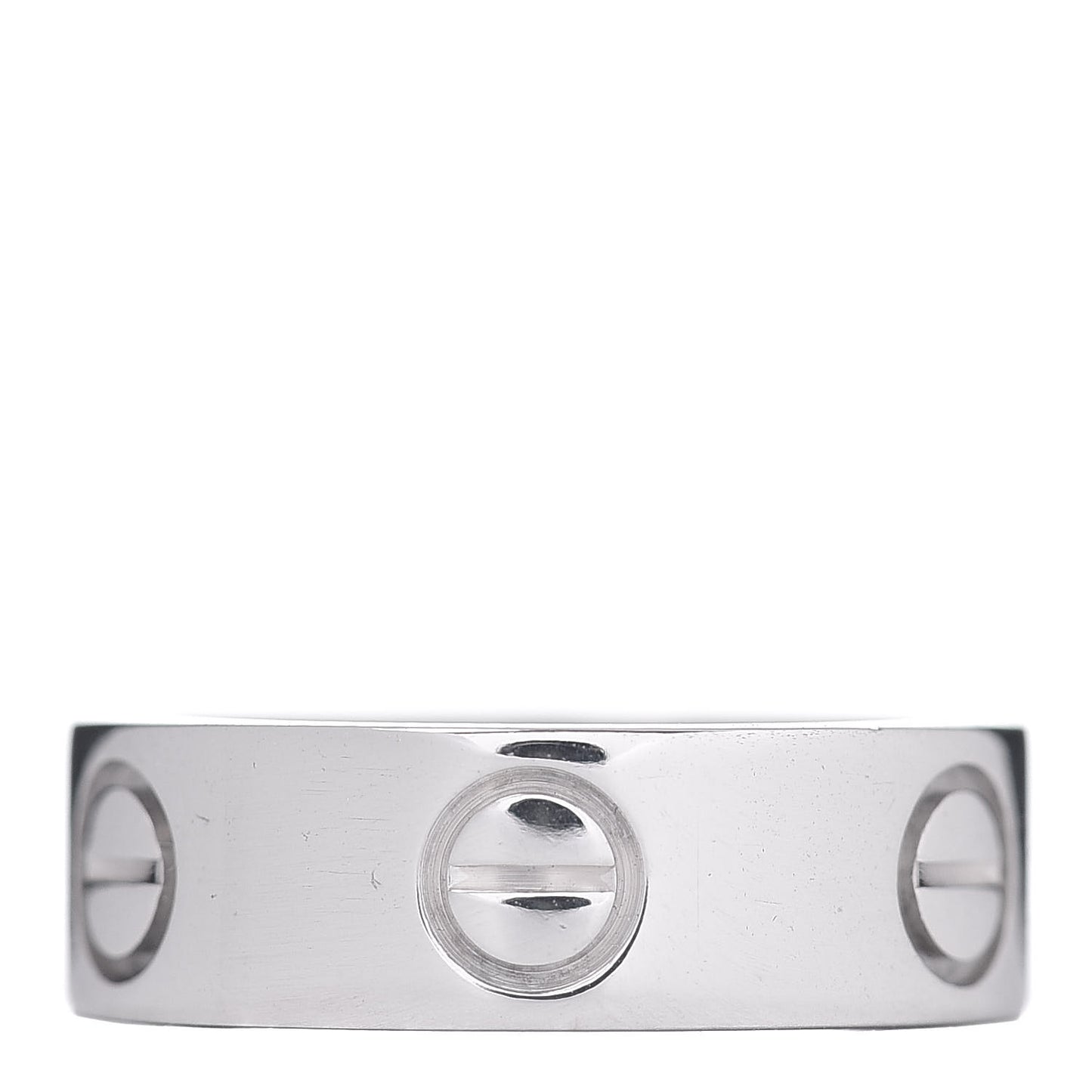 18K White Gold 5.5mm LOVE Ring 46 3.75