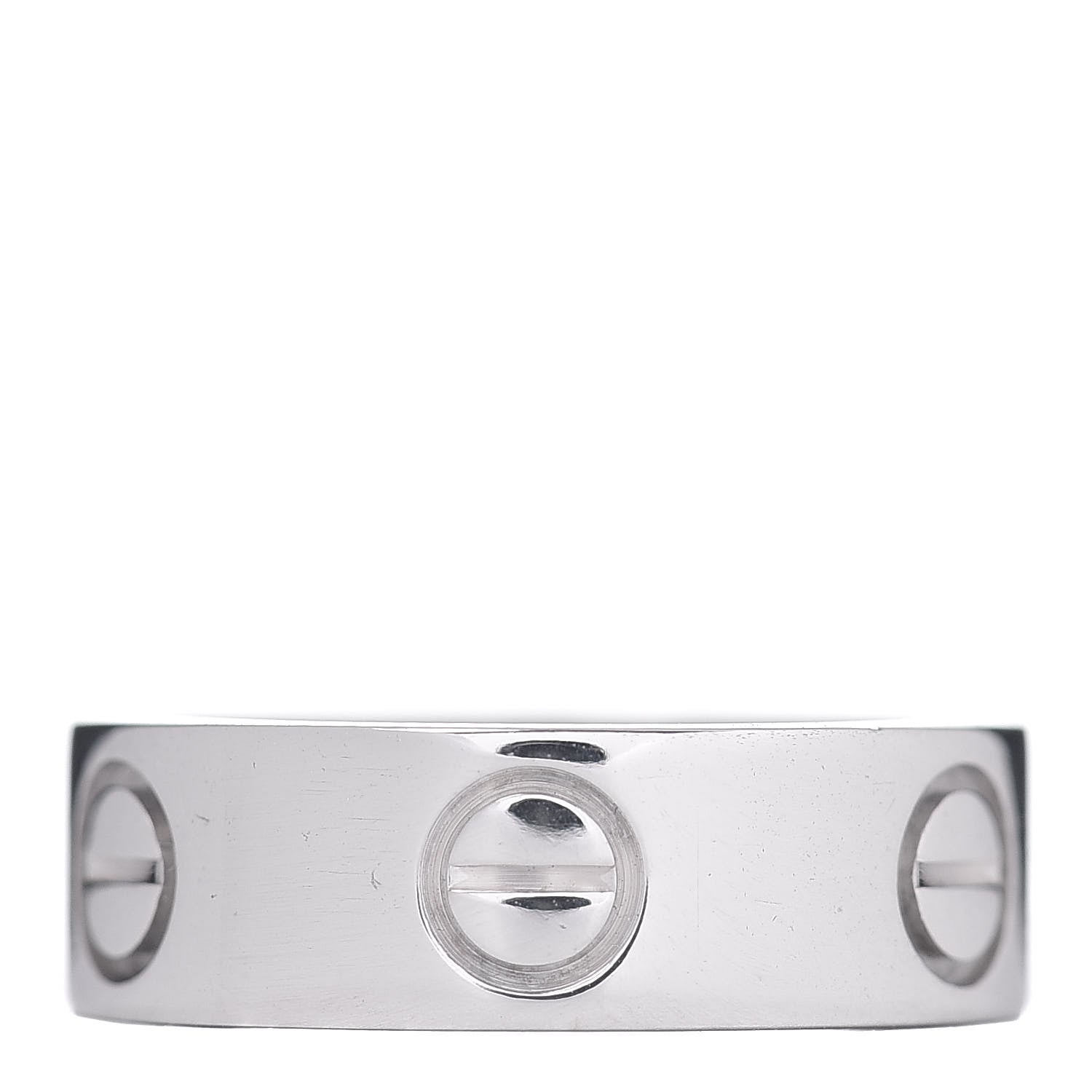 Cartier 18K White Gold 5.5mm LOVE Ring 46 3.75 1 of 4