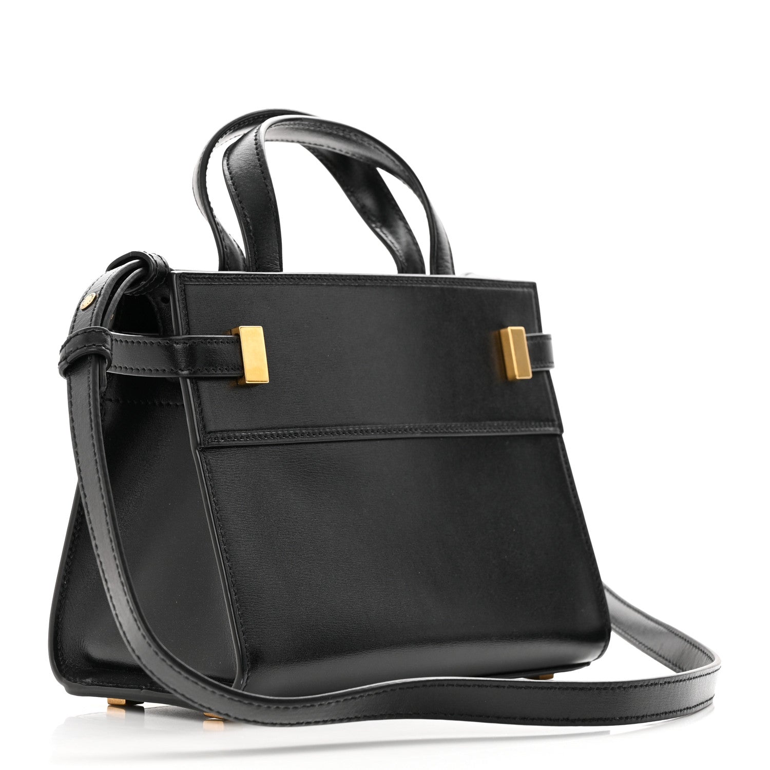 Saint Laurent Smooth Calfskin Manhattan Nano Shopper Tote Black 3 of 14