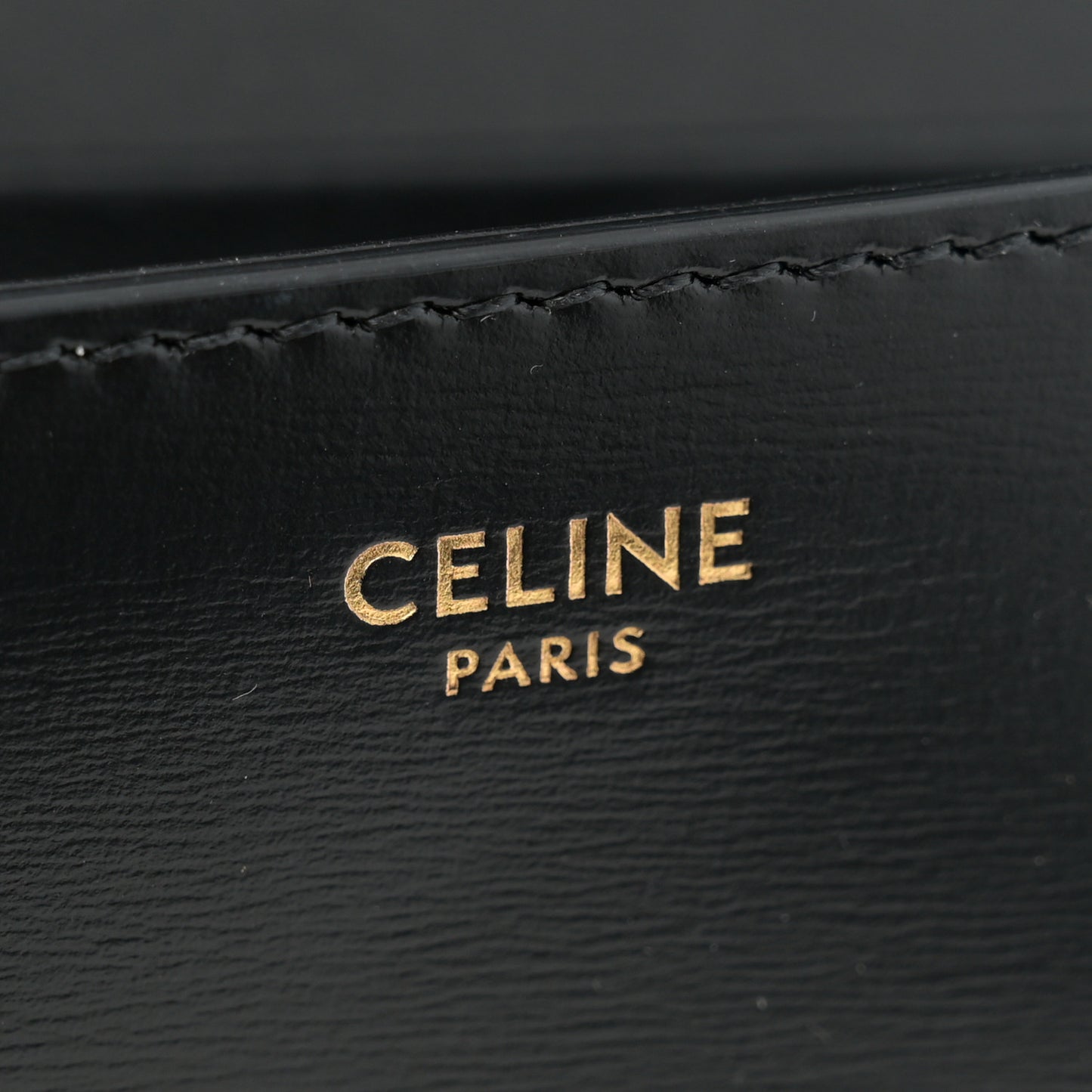 Shiny Calfskin Triomphe Shoulder Bag Black