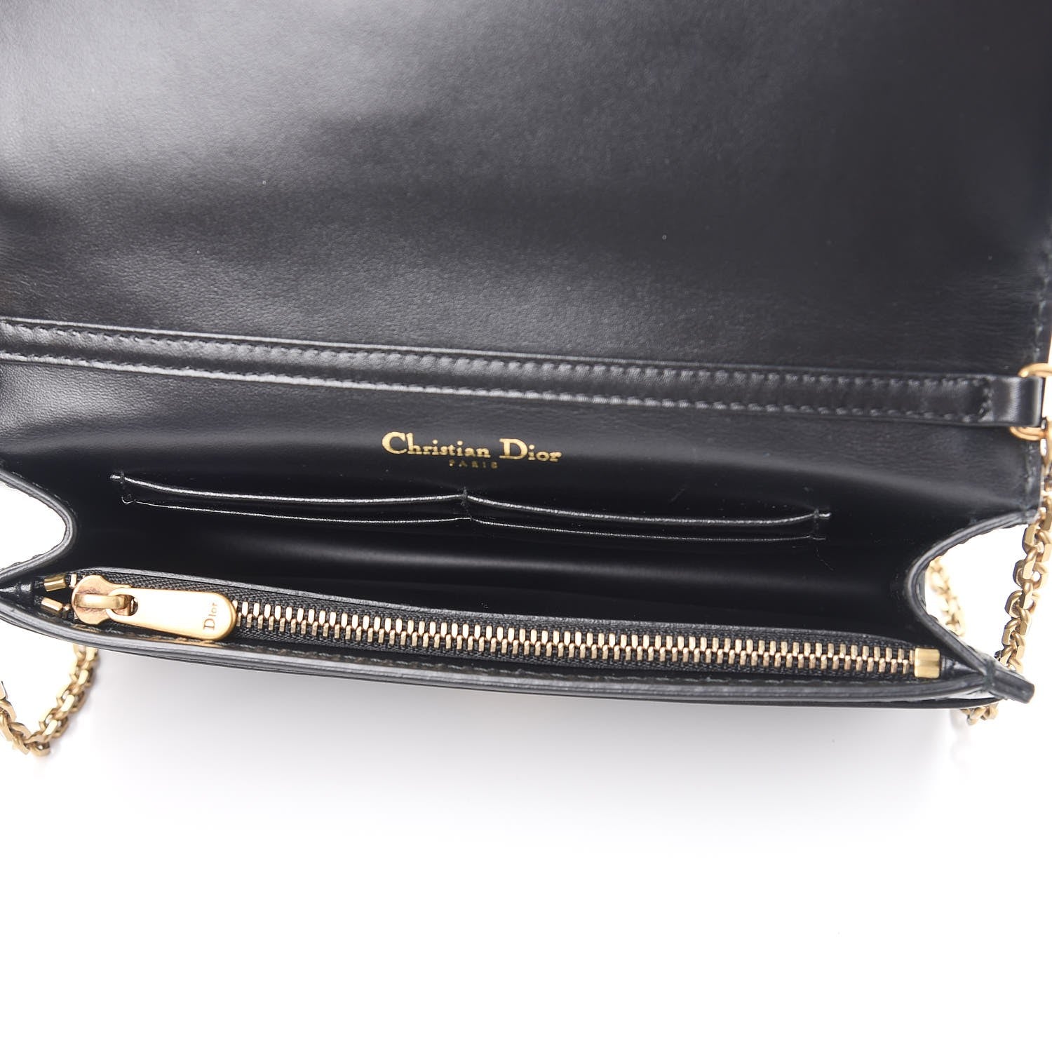 Christian Dior Calfskin J'Adior Wallet on Chain Pouch Black 5 of 8