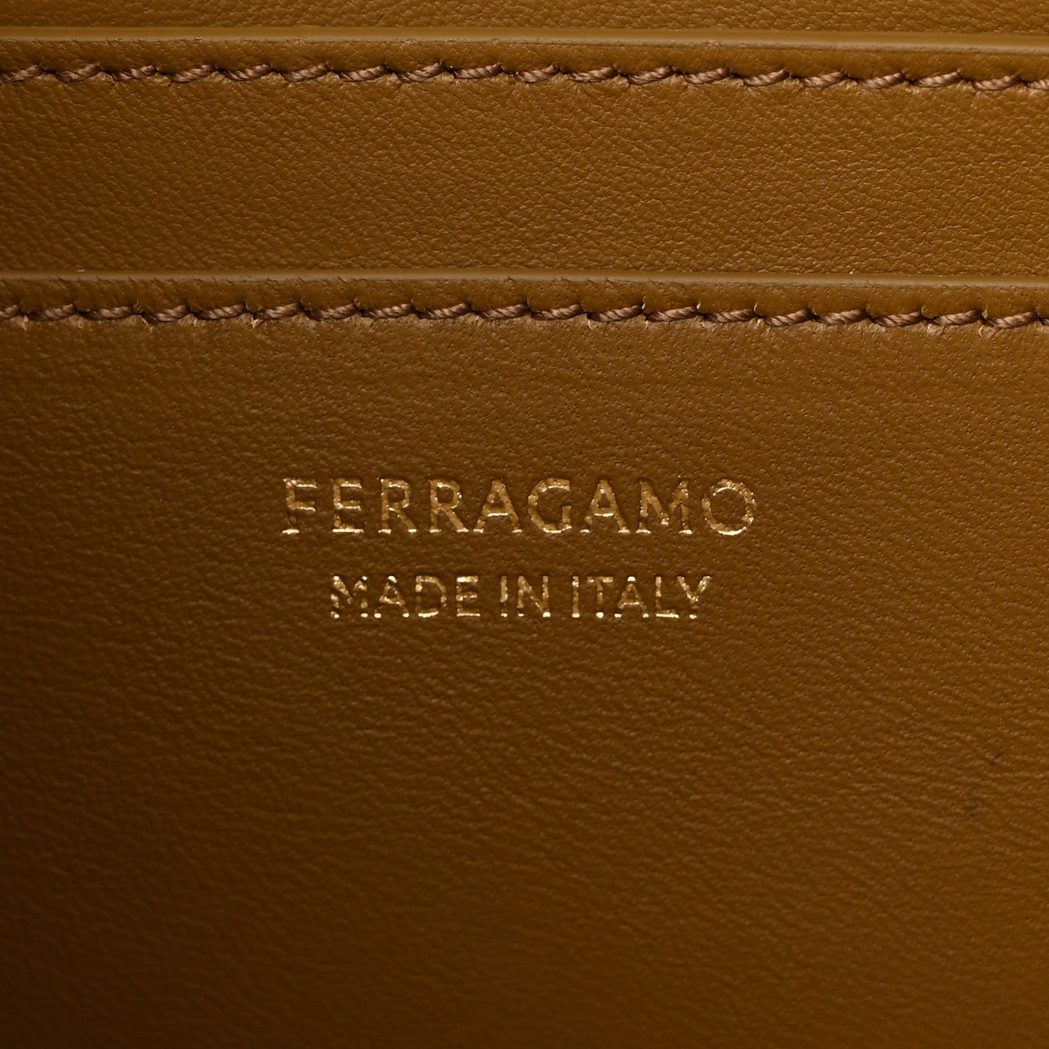 Salvatore Ferragamo Hammered Calfskin Mini Hug Bag Burnt Ocra 6 of 9