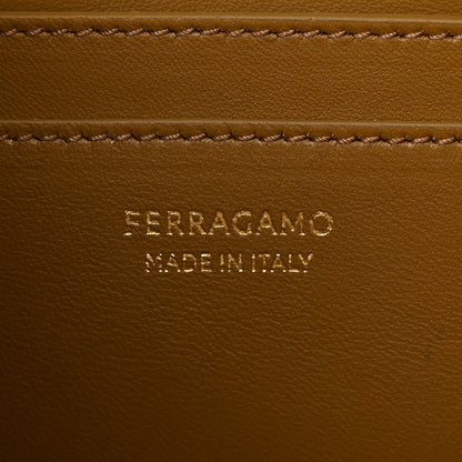 Salvatore Ferragamo Hammered Calfskin Mini Hug Bag Burnt Ocra 6 of 9