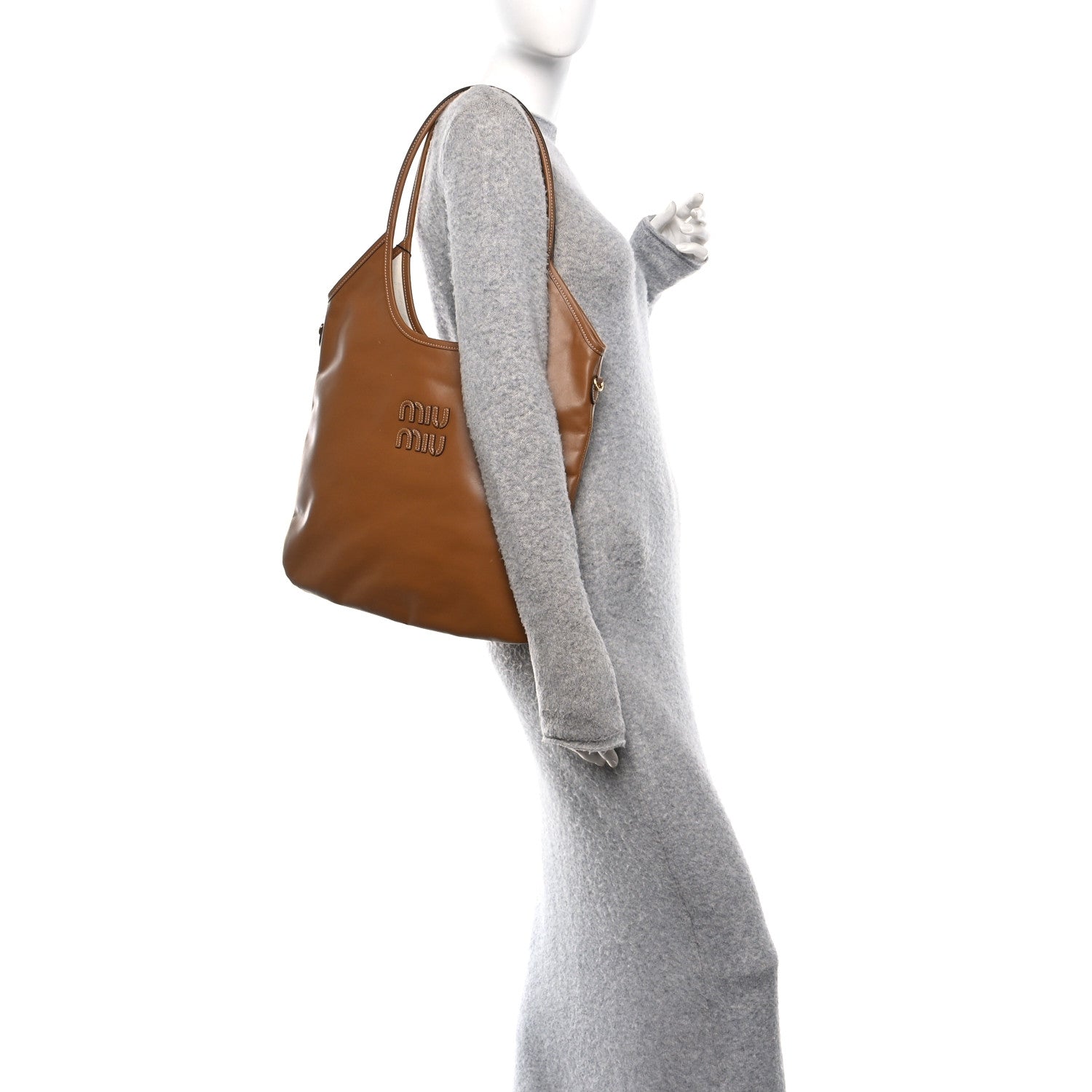 Miu Miu Nappa Ivy Bag Cognac 2 of 9