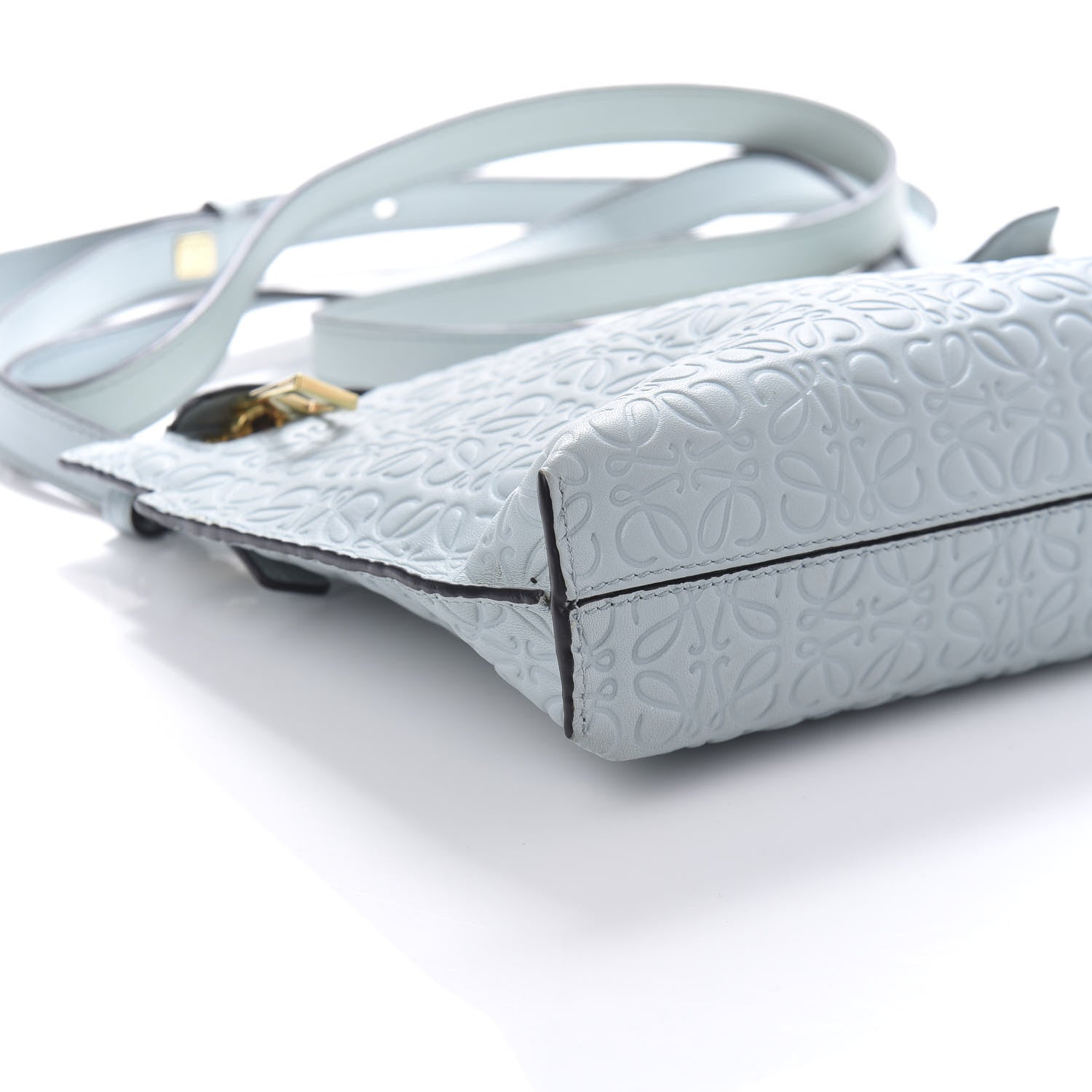 Loewe Calfskin Embossed Mini Repeat T Crossbody Bag Stone Blue 6 of 11