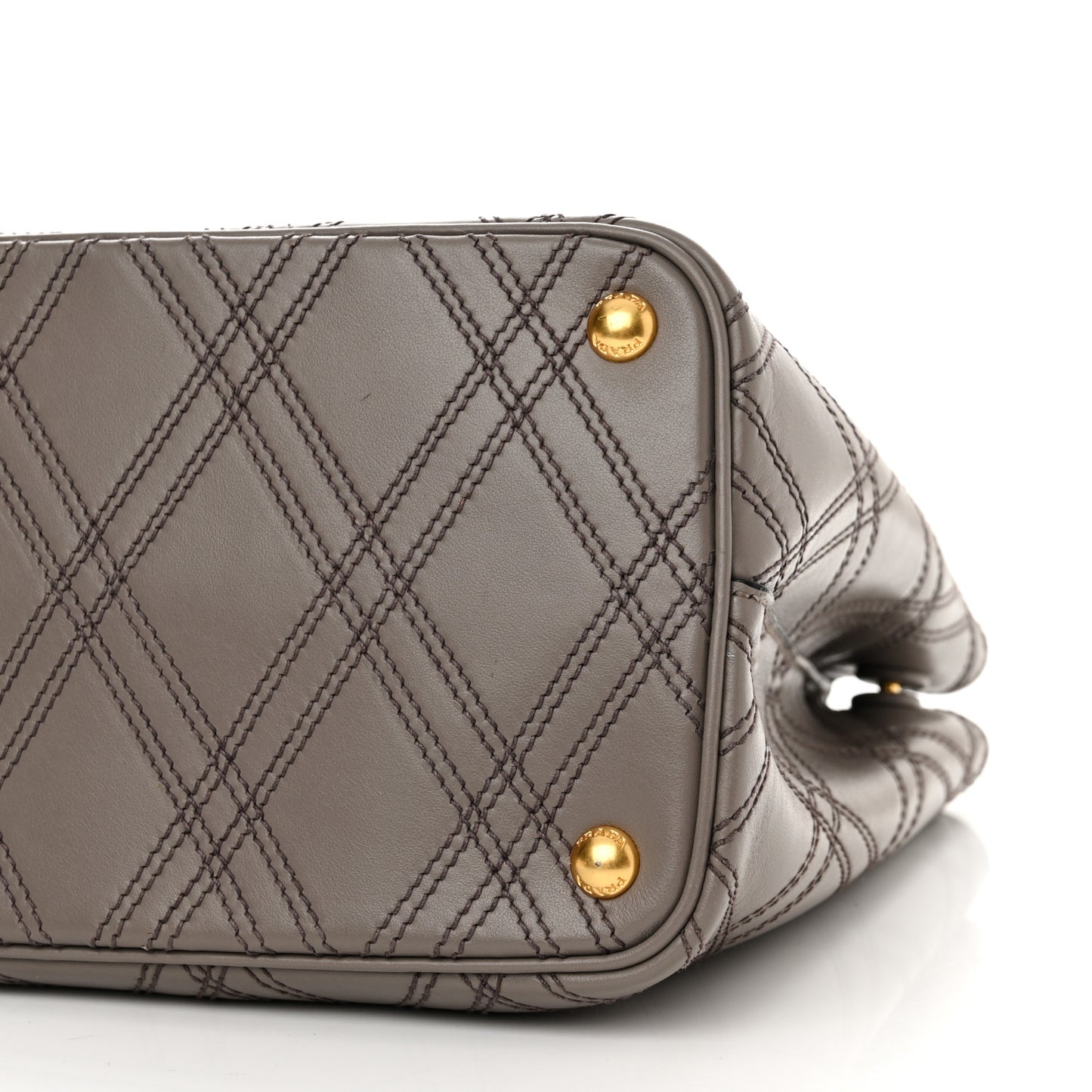 City Calf Quilted Large Double Bag Argilla