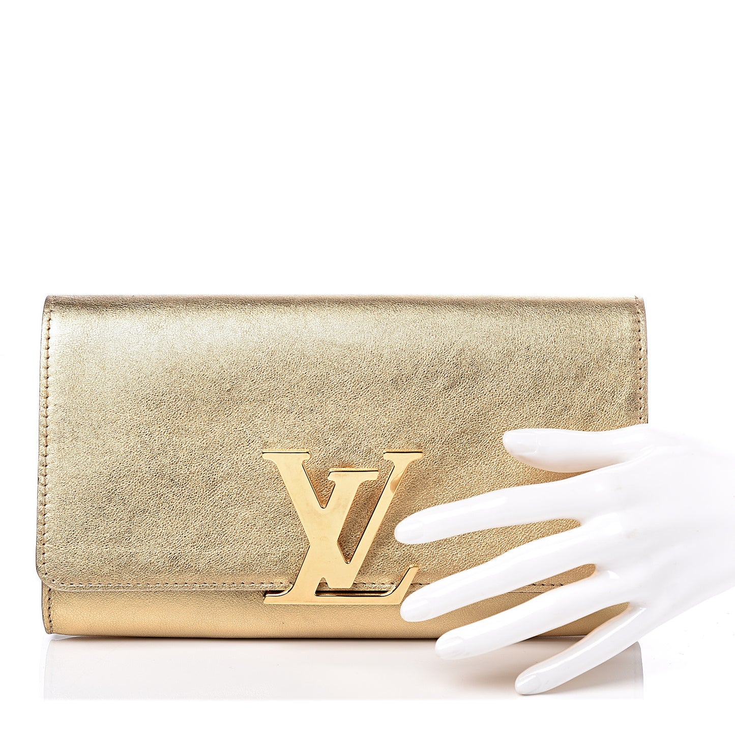 Calfskin Neo Sobe Louise EW Clutch Gold