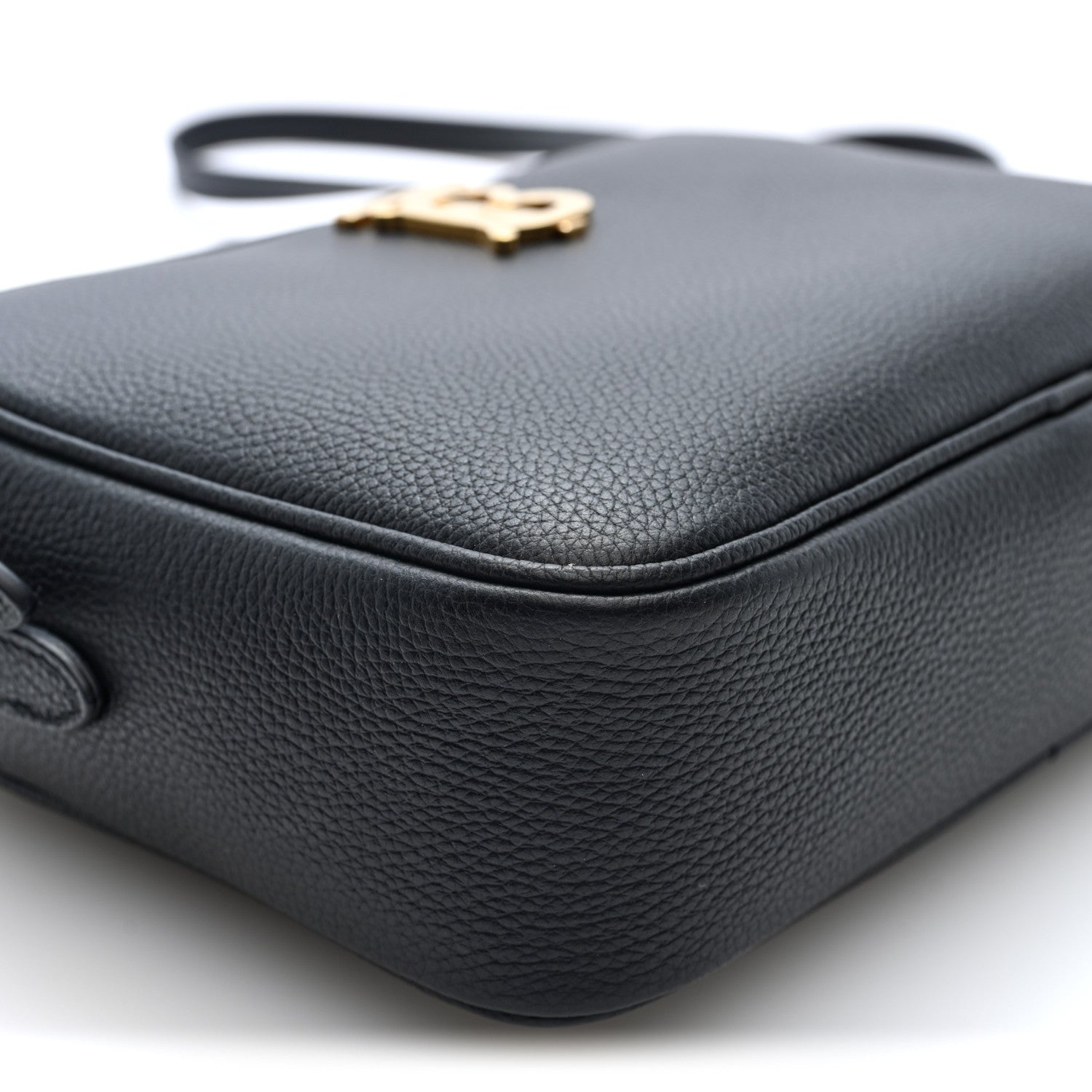 Burberry Grained Calfskin TB Large Camera Bag Black Black 1923601