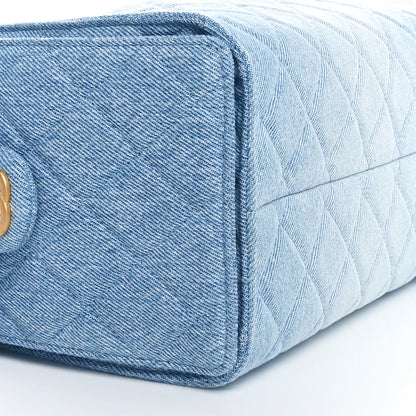 Chanel Washed Denim Quilted Small Chanel 25 Handbag Blue 9 of 11