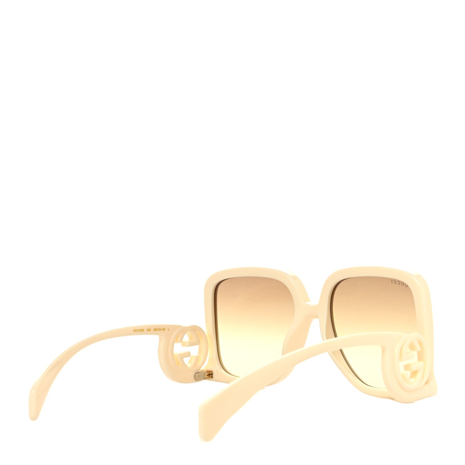 Gucci Acetate Rectangle Frame Sunglasses GG1326S White 4 of 8