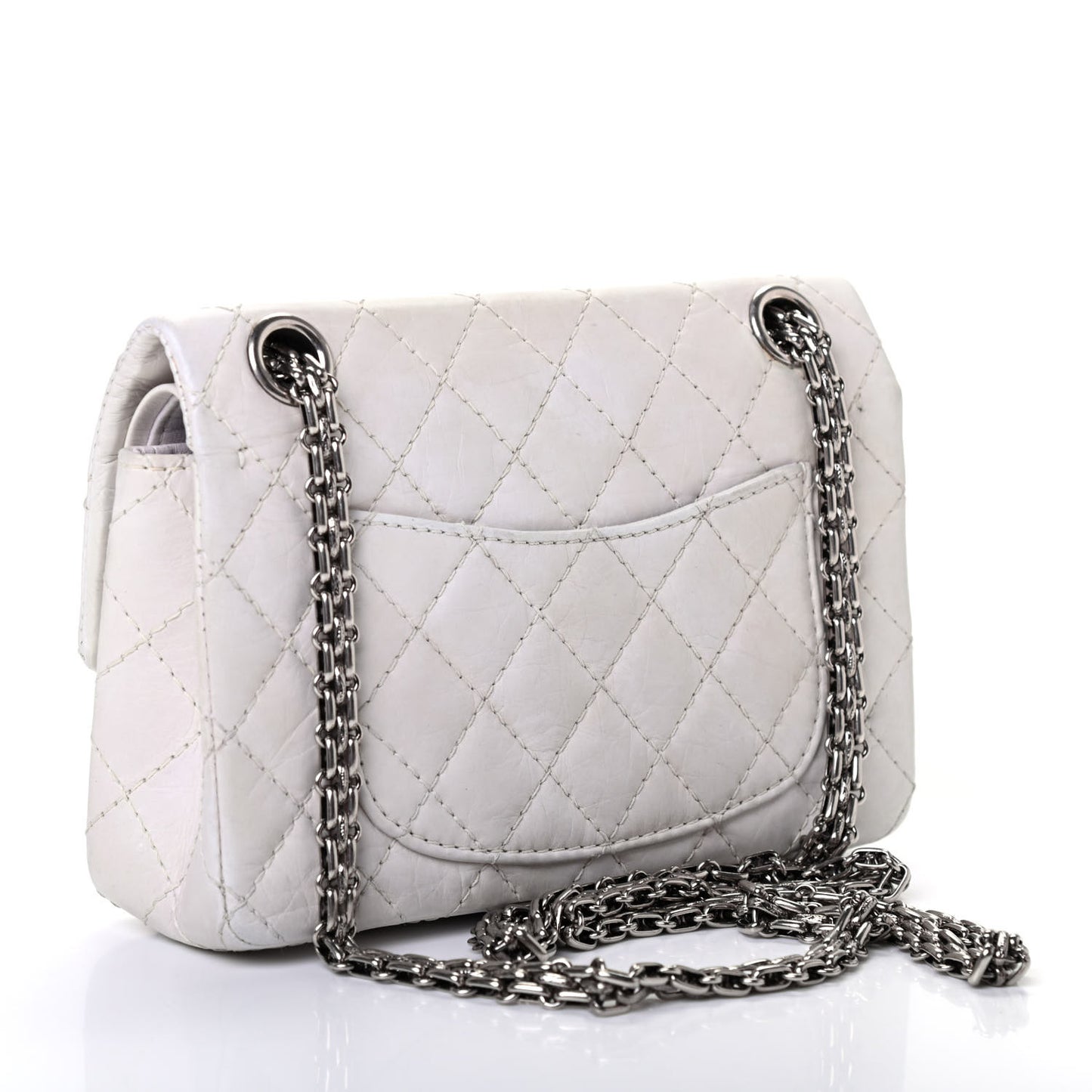 Aged Calfskin 50th Anniversary 2.55 Reissue 224 Flap White