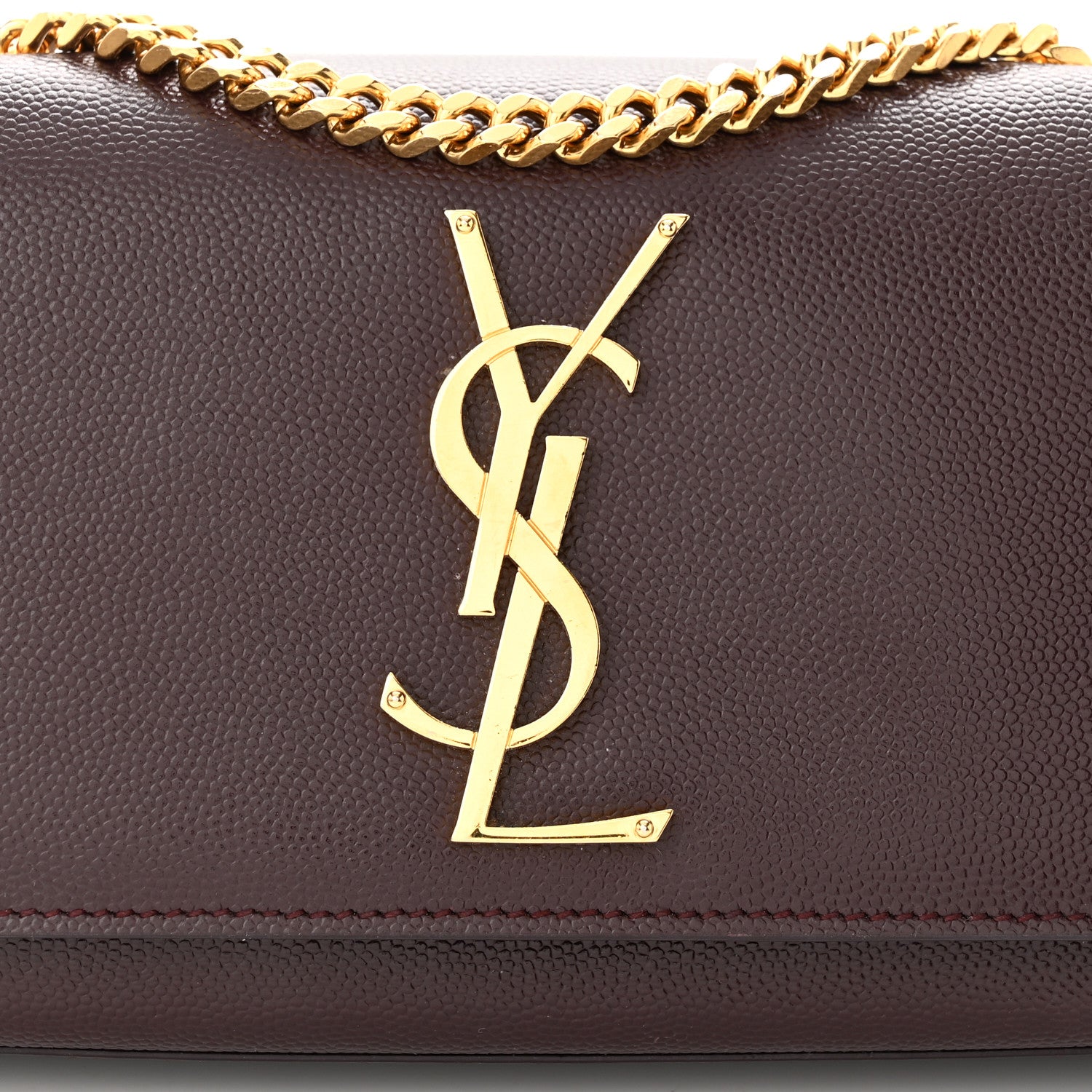 Saint Laurent Grain De Poudre Small Monogram Kate Satchel Armaranto 7 of 9
