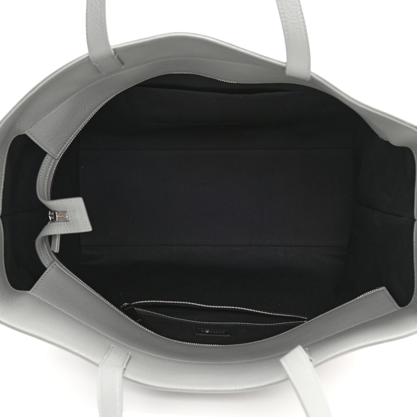 Smooth Calfskin Everyday East West Tote Bag Grey Black