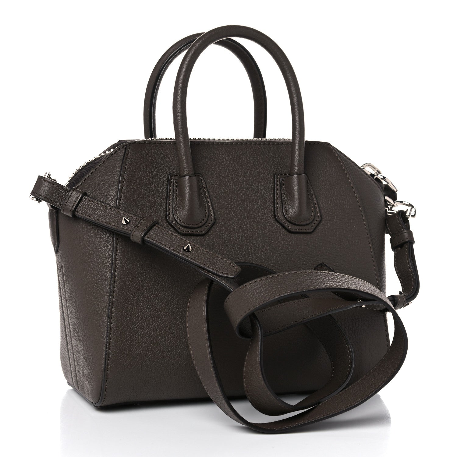 Givenchy Sugar Goatskin Mini Antigona Heather Grey 3 of 15