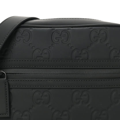 Gucci Rubber Effect Calfskin GG Mini Crossbody Bag Black 8 of 10