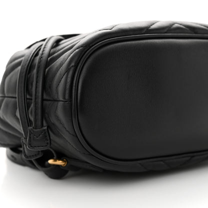 Gucci Calfskin Matelasse GG Marmont Flap Backpack Black 9 of 11